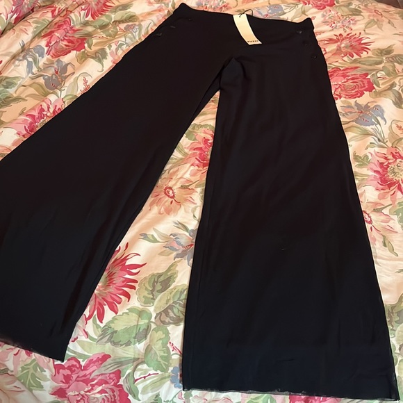 FUZZI Size XXL Sailor Pant 6-Button Pull-On Classic INK Black Stretch $299 NEW - Picture 4 of 13